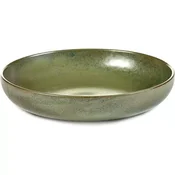 SERAX Surface L globok krožnik 21 cm, camo zelena