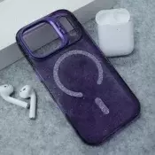 Maska Mag Case Bling Camera Bracket za iPhone 17 Pro ljubicasta