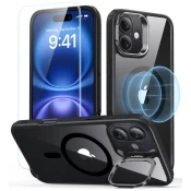 Ovitek ESR Classic Hybrid Kickstand HaloLock MagSafe in kaljeno steklo iPhone 16 Plus prozorno/črno (4894240243688)