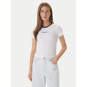 GUESS JEANS Majica RINGER  črna / bela