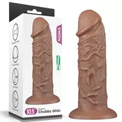 LoveToy Realistic Chubby Dildo 10.5 Brown