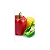shumee Steklena deska za rezanje 45x52 Pepper