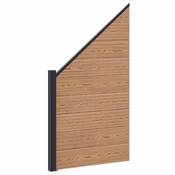 Panel ograde WPC i aluminij Smeda