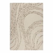 Smedi/krem vunen tepih 120x170 cm Abstract Swirl – Flair Rugs