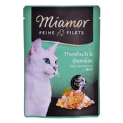 Miamor Miamor vlažna hrana za mačke Tuna z zelenjavo, 100 g - popolna izbira za zrele mačke vseh pasem