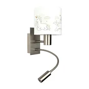 Brilagi - LED fleksibilna lampa BOBO 1xE27/25W/230V + LED/3W m. hrom/bela/jednorozi