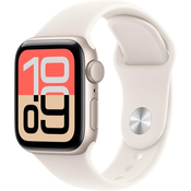 Apple Watch SE 3 [GPS 44mm] Smartwatch with Starlight Aluminium Case with Starlight Sport Band - M/L. Fitness and Sleep Trackers, Heart Rate Monitor, Always-On Display, Water Resistant
