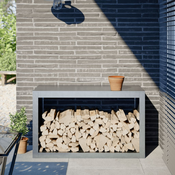 Stalak za drva za ogrjev 100x40x60 cm od pocincanog celika