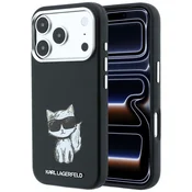 Premium maskica Karl Lagerfeld Smooth Leather KC Bodies Sketch MagSafe za iPhone 17 Pro / 18 Pro / 18 Pro - black
