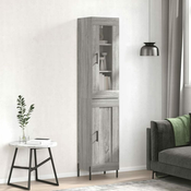 Vidaxl Visoka omara siva sonoma 34,5x34x180 cm inženirski les