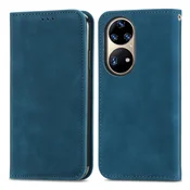Modra Elegantna Flip torbica (Huawei P50 Pro)