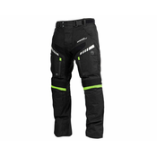 Cappa Racing moške tekstilne motoristične hlače FIORANO (3XL), črne-zelene