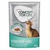 Ekonomično pakiranje: Concept for Life 24 x 85 g - Sterilised Cats u umaku