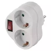 Razdelilec 2x schuko s stikalom