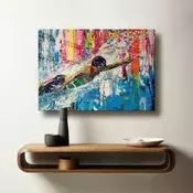 Wallity Dekorativna slika na kaljenom staklu, 50x70cm, Šarena