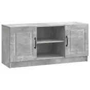 vidaXL TV omarica Betonsko siva 102 x 34,5 x 47 cm Inženirski les