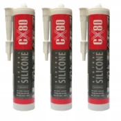 shumee CX80 Nevtralni gradbeni silikon za beton, les, brezbarven, 300 ml x 3