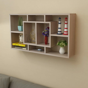 vidaXL 242549 Floating Wall Display Shelf 8 Compartments Oak Colour