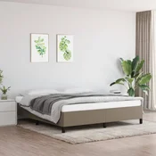 shumee vidaXL Posteljni okvir brez vzmetnice, taupe, 160x200 cm, oblazinjen s tkanino
