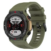 Silikonski pas Techsuit W067 za Amazfit T-Rex 2 - temno zelen
