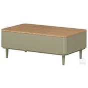 Klubska miza Elivo 100 2SZ z nogicami - evkaliptus/baltski dune hrast