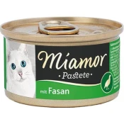 Miamor MIAMOR Pastete Pheasant - mokra hrana za mačke, brez zrn, brez glutena, primerna za odrasle, 85g