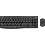 Logitech 920-009799 tipkovnica Miška vključena Pisarna Brezžični RF QWERTY Angleški (britanski) Grafit