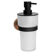 SAPHO LARISSA dozirnik mila 250ml, mlečno steklo, črno/mat baker