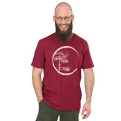 Life-Tree Majica Organic Fairwear Shirt Men Burgundy Circle burgund