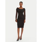Rinascimento Cocktail obleka CFC0126152003 Črna Slim Fit