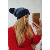 marka niezdefiniowana Cap with fleece Milano K203 jeans+navy blue