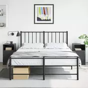 Vidaxl vidaXL Nočne omarice, komplet 2, črne, 34,5 x 39 x 62 cm, jeklo