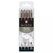 Set tehnickih olovaka Sakura Pigma Micron 3 fineliners a brush pen | sive nijanse