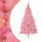 Vidaxl Umjetna preddekorirana božićna jelka Roza 240 cm PVC