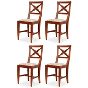 Casa Padrino Biedermeier dining room chair set of 4 gray/brown
