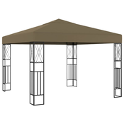 Sjenica od tkanine 3 x 3 m smede-siva