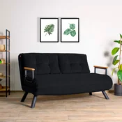 Atelier del Sofa Dvosed na razvlacenje Sando 2 Crni