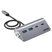 Unitek Unitek aluminijasti USB-A/C hub, 2x USB-A, 2x USB-C, 5 L