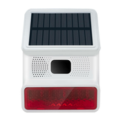Wireless outdoor solar powered strobe light siren PGST PE-523