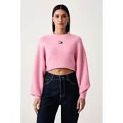 Tommy Jeans pulover ženski z dodatkom volne
