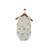 Bodi za bebe bez rukava Slon 124619, Beli