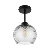 BRILAGI - LED pritrjen lestenec R GLASS 1xE27/60W/230V O 18 cm črna/dimno siva