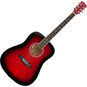 Pasadena SG028 Red Sunburst Akustična kitara (Kot novo)