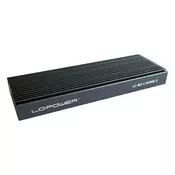 LC POWER LC-M2-C-NVME-3 M.2 Eksterno kucište za SSD, Crno