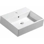 Keramični umivalnik PURITY 50 x 42 cm - Bela - 24 - 42.00 - Keramika - Obešen na steno – vijaki - Da - Isvea - PURITY - 50.00 - 1 odprtina - Rectangle - Umivalnik - 50x13x42 cm