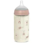 Suavinex Wonderland SX PRO +3 MF steklenička za otroke Pink Rabbit 240 ml