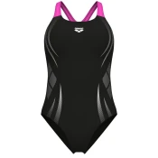 Arena poseidonia swim pro back black/shocking pink m - uk34