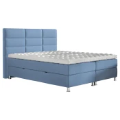 Carryhome POSTELJA Z VZMETNICO 160 cm x 200 cm , tekstil modra