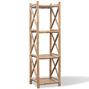 VIDAXL 4-nadstropno stojalo s policami iz bambusa