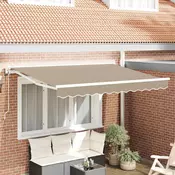 vidaXL Okvir tende Bež 250 x 200 cm Poliester s PU premazom